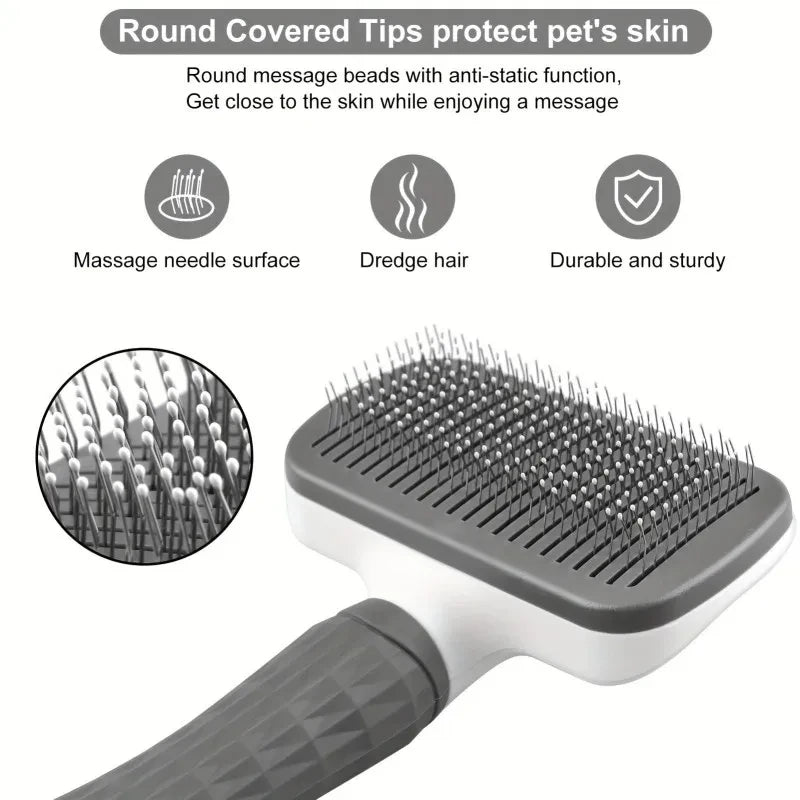One-Click Dog Grooming Brush