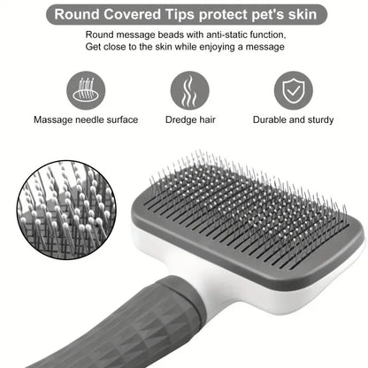 One-Click Dog Grooming Brush