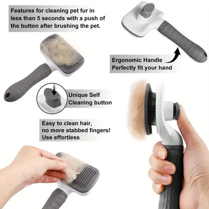 One-Click Dog Grooming Brush