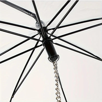 Hot-Selling Foldable Pet Umbrella with Adjustable Angle and Transparent C-Shaped Handle for Dogs